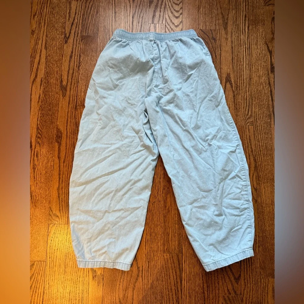 Gap Pull On Barrel Chambray Pants Sz Large - Picture 2 of 4